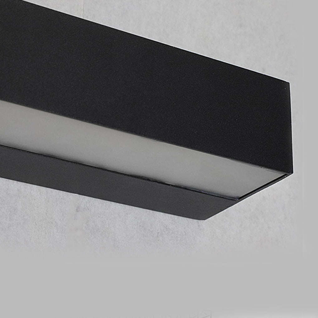 Matte Black Wall Mounted Rectangle Porch LED Lights Outdoor Wall Light