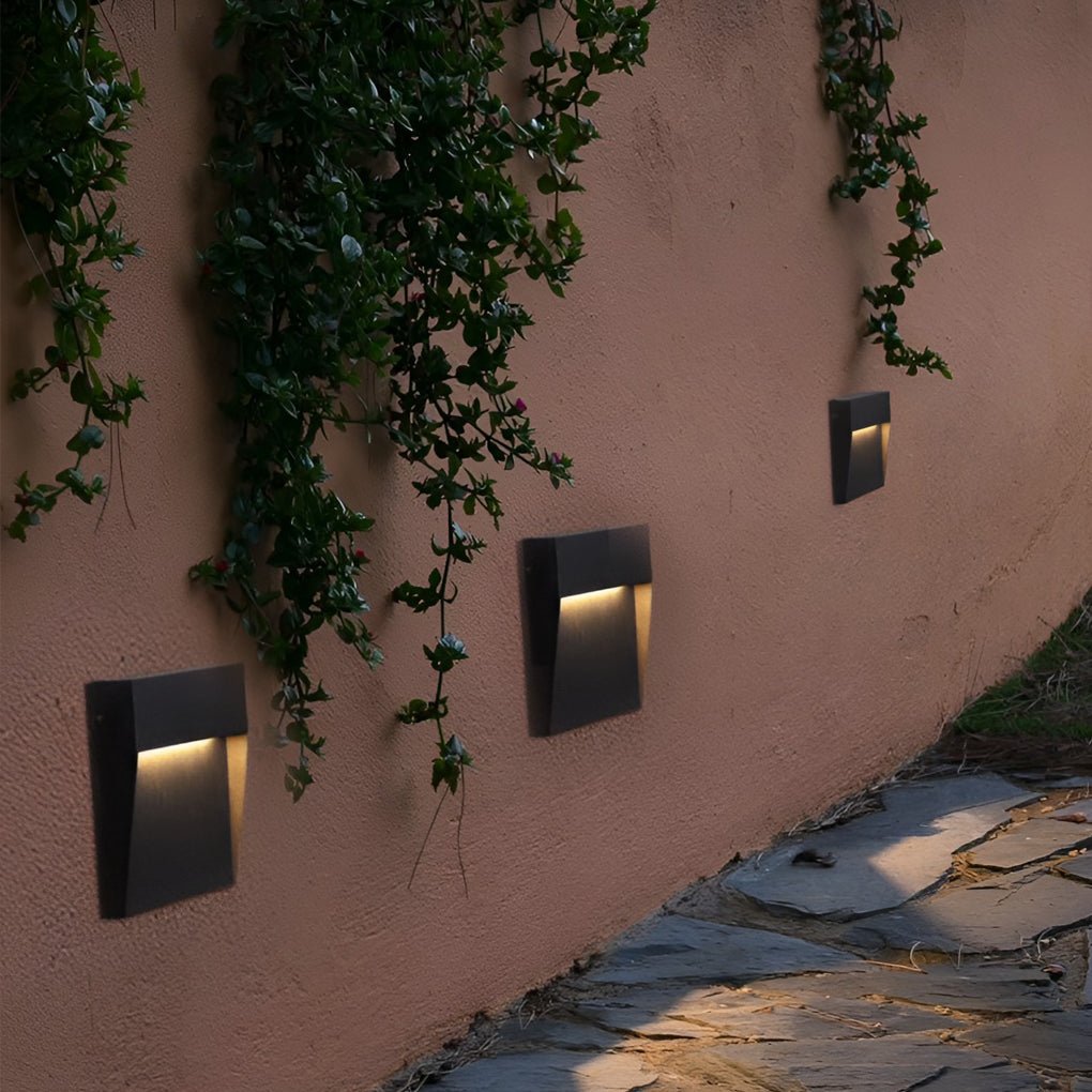 Minimalist Square Waterproof Stair Lights Step Lights Outdoor Wall Lights Stairway Sconces