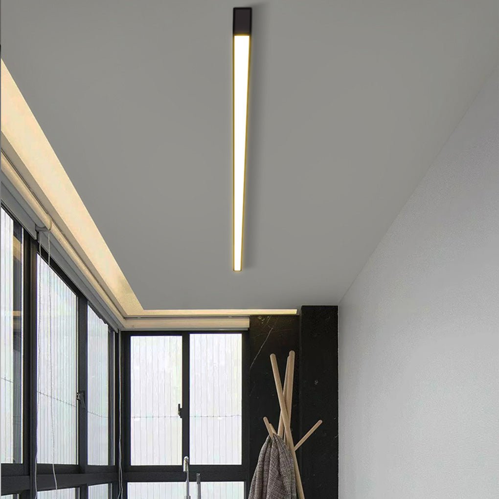 Minimalist Strip Stepless Dimming LED Modern Ceiling Light with Remote Control