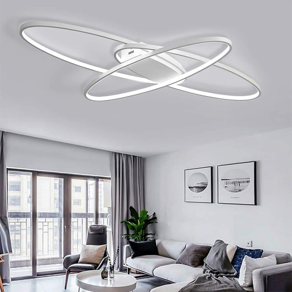 Overlapping Oval LED Modern Ceiling Light Flush Mount Lighting Ceiling Lamp