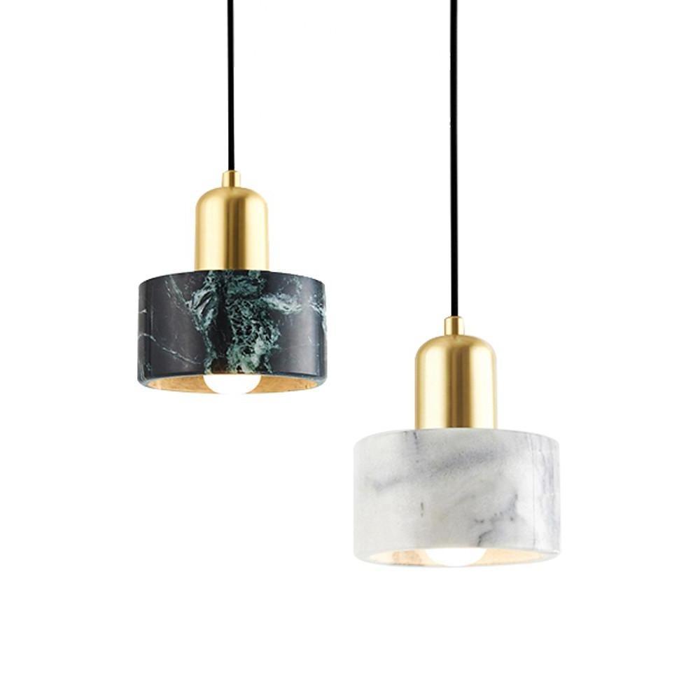 Cylindrical Electroplated Metal Resin LED Modern Pendant Lighting