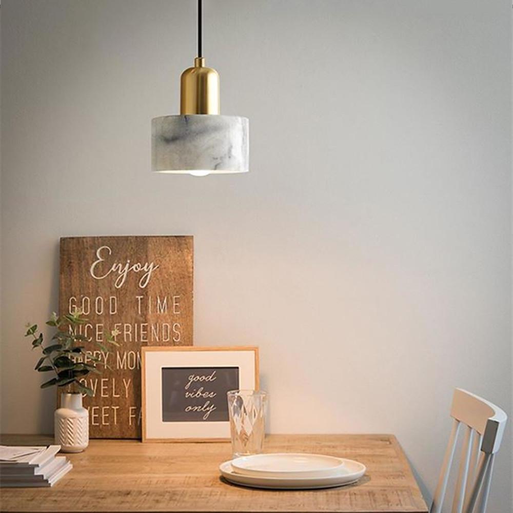 Nordic Ceramic Pendant Light Marble Metal Pendant Lighting