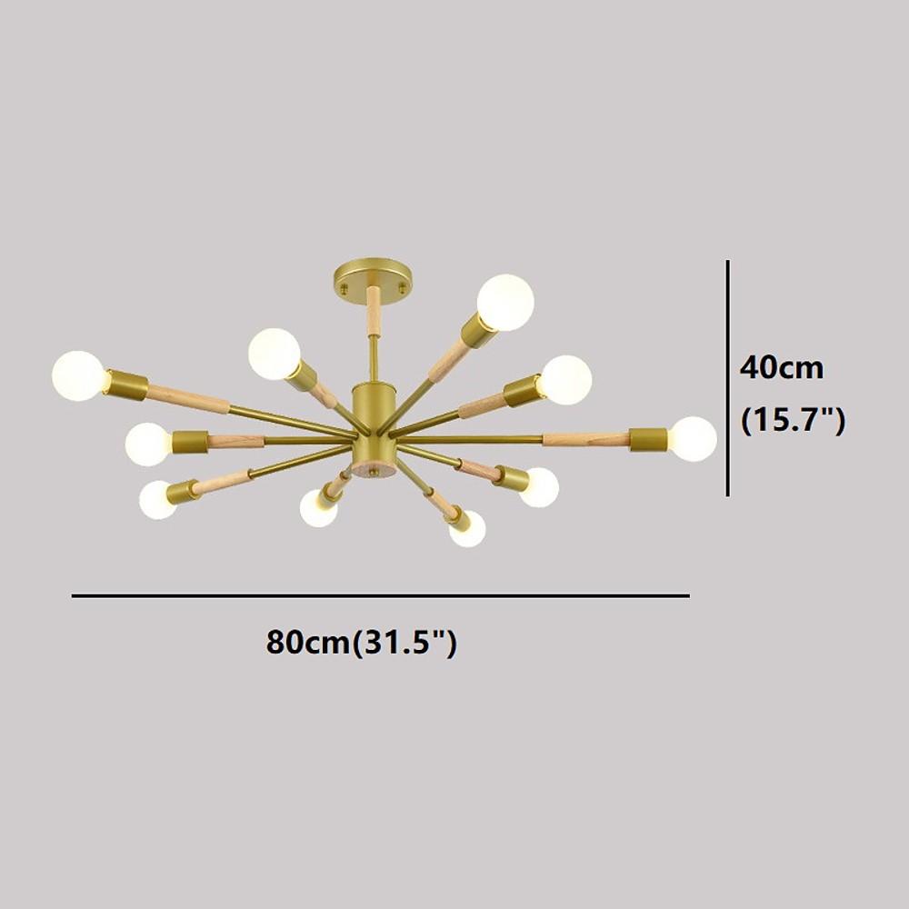 10-Light LED Nordic Style Flush Mount Lighting Ceiling Lights Chandelier