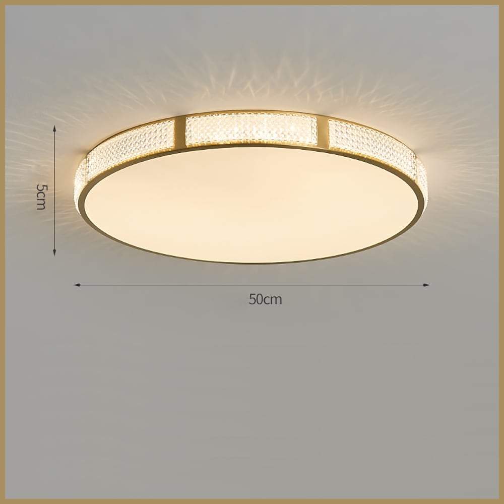 Circular Copper Acrylic LED Nordic Ceiling Lights Flush Mount Lighting