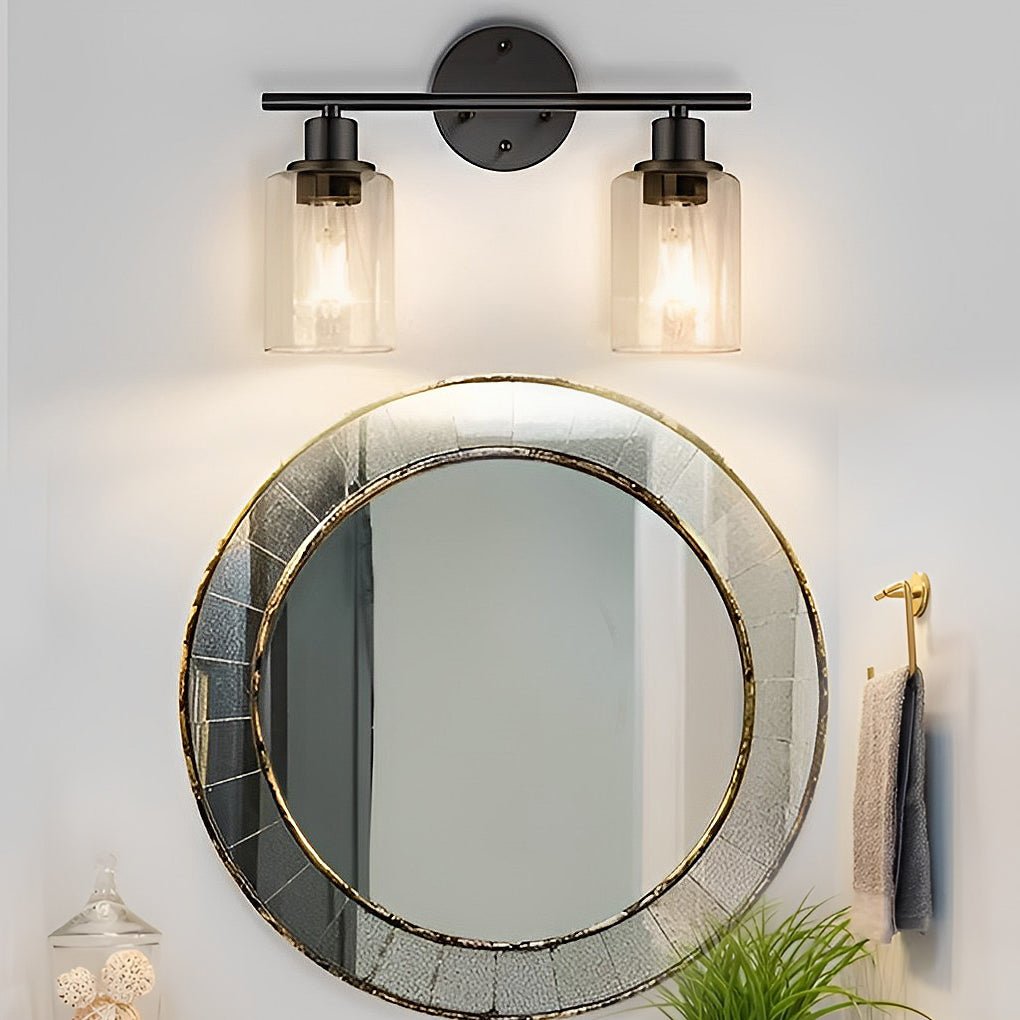 Industrial Plug-In Glass Wall Sconce Creative Bathroom & Bedroom Vanity Lighting