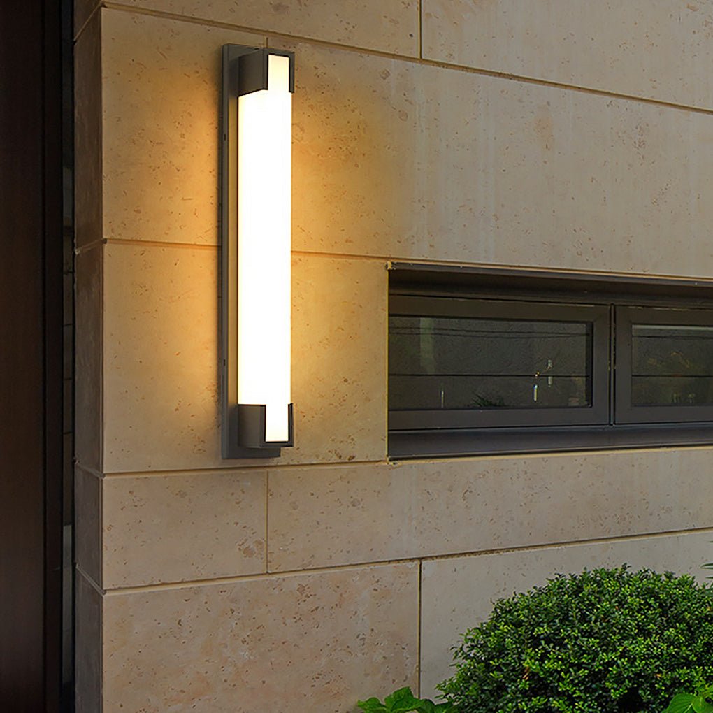 Retro Rectangular Waterproof LED Black Decorative Outdoor Wall Lights