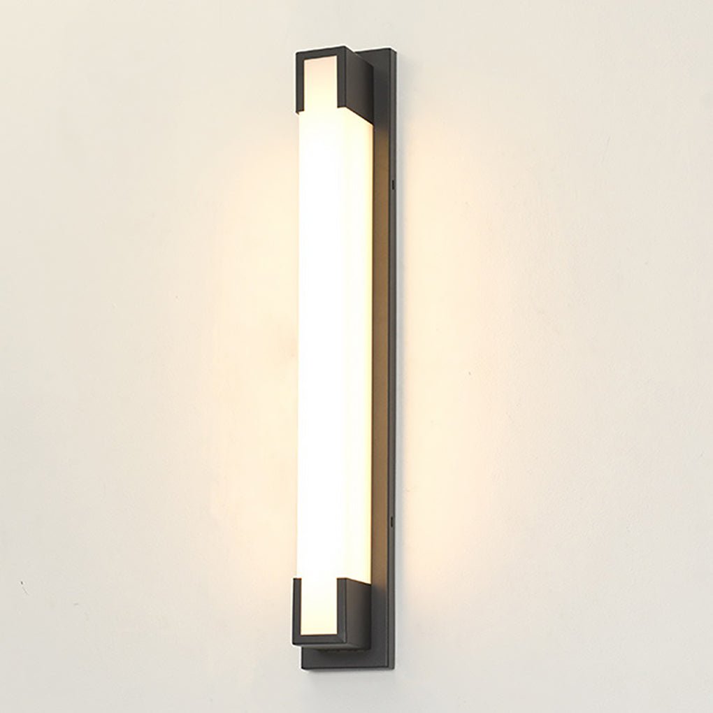 Retro Rectangular Waterproof LED Black Decorative Outdoor Wall Lights