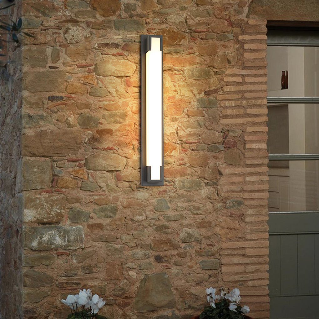 Retro Rectangular Waterproof LED Black Decorative Outdoor Wall Lights