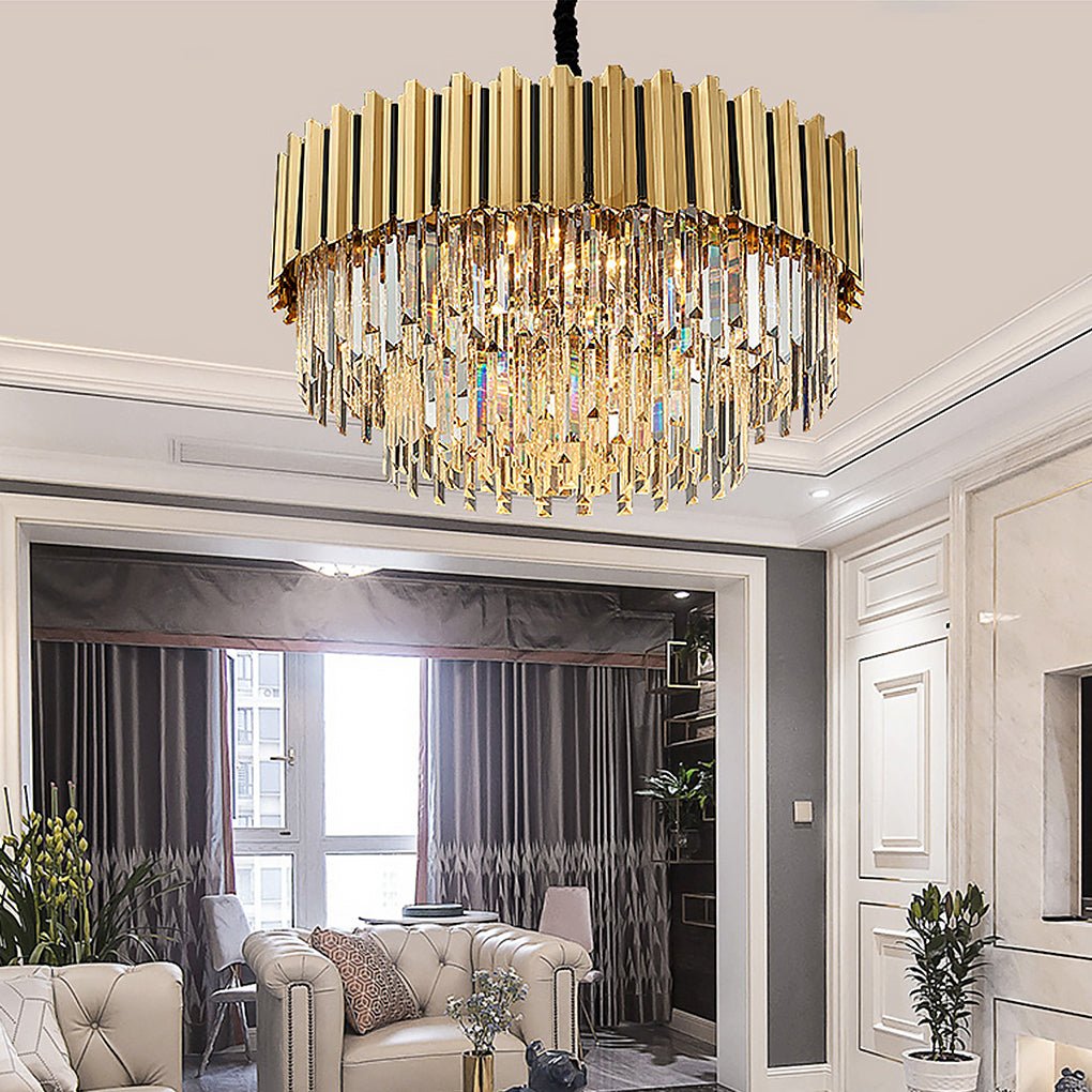 Modern Minimalist Personality Living Room Dining Room Bedroom LED Crystal Chandelier