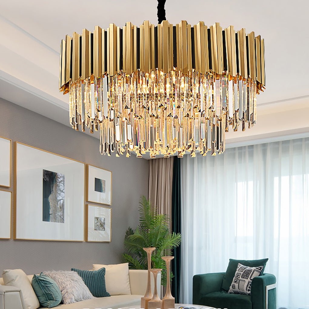 Modern Minimalist Personality Living Room Dining Room Bedroom LED Crystal Chandelier