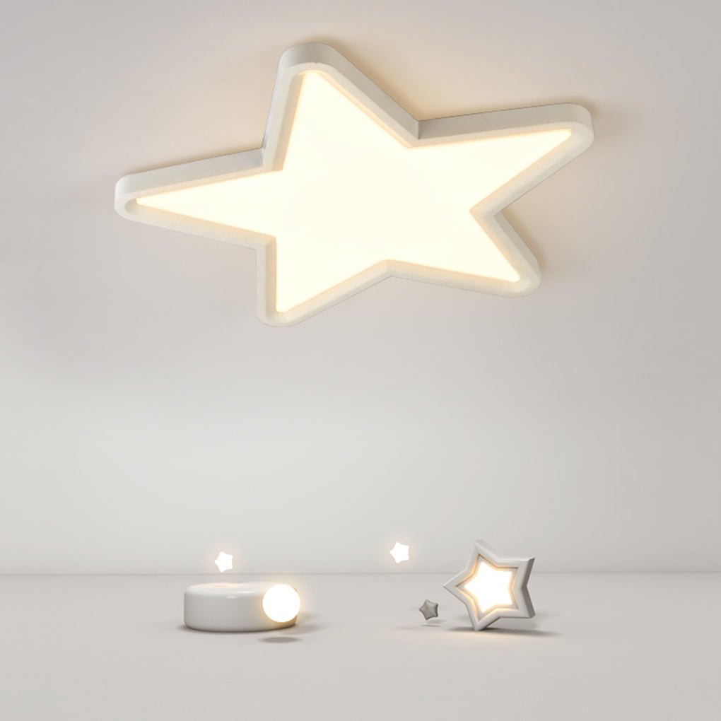 Modern Nordic Star Flush Mount LED Lights Dimmable Ceiling Lights with Remote