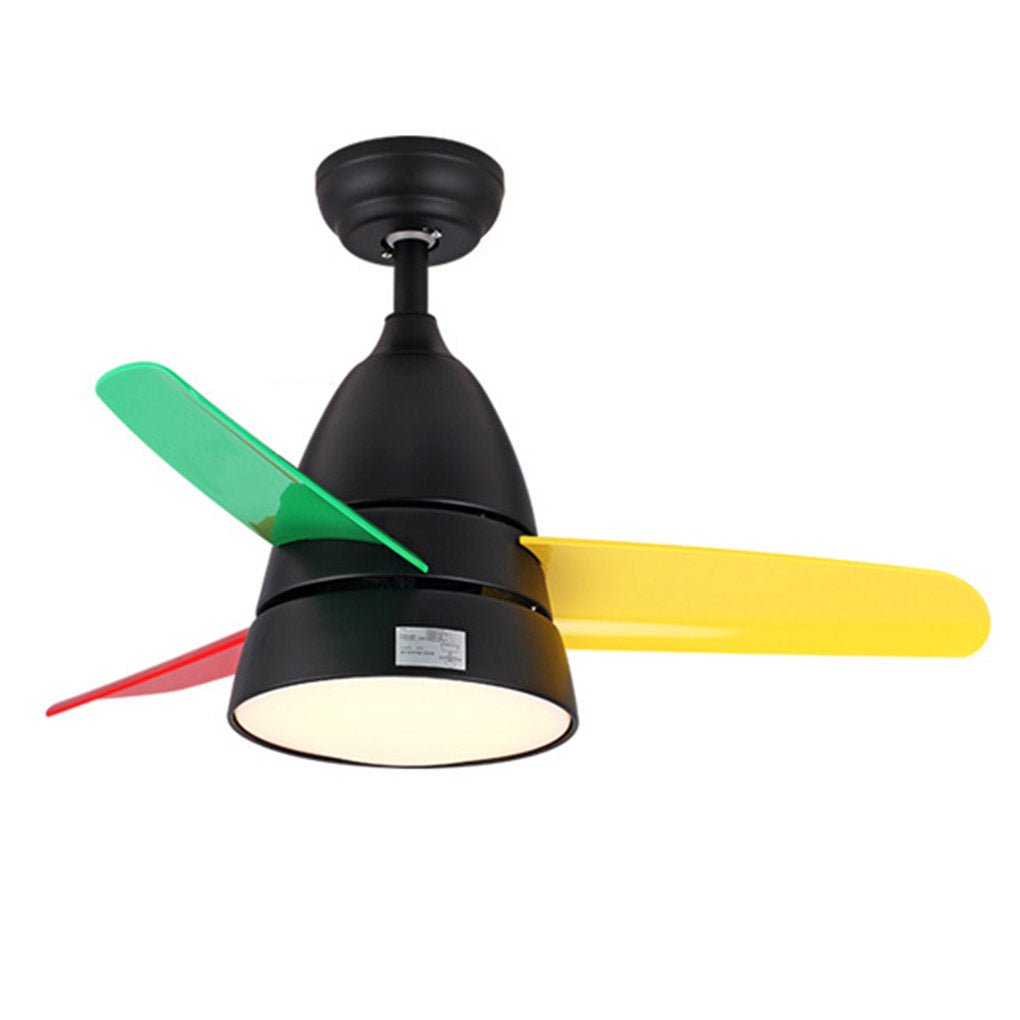 Modern Upgrade 3-color Adjustable Light Ceiling Fan Ultra Silent for Kids Room