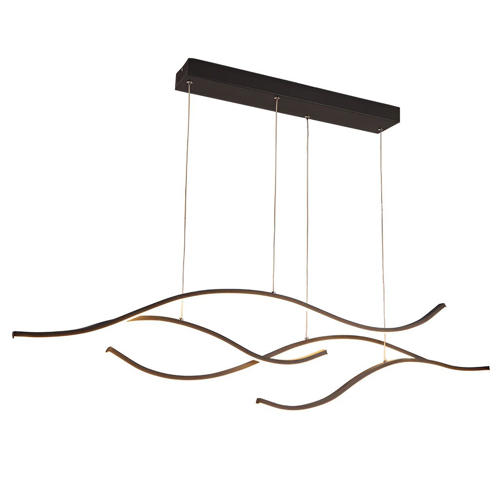 Wave Linear Hanging Branch Chandelier LED Island Pendant Light