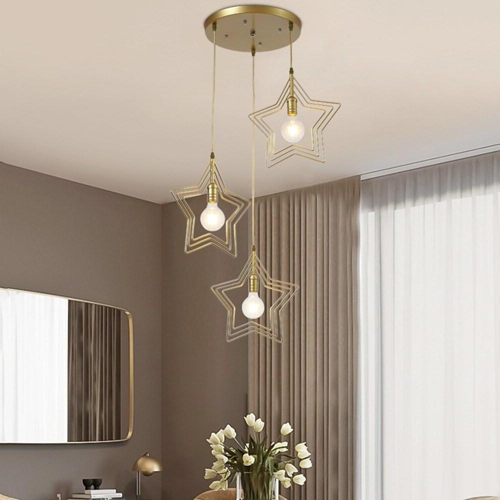 Multi Star Shaped Modern Pendant Lighting Metal Pendant Lighting