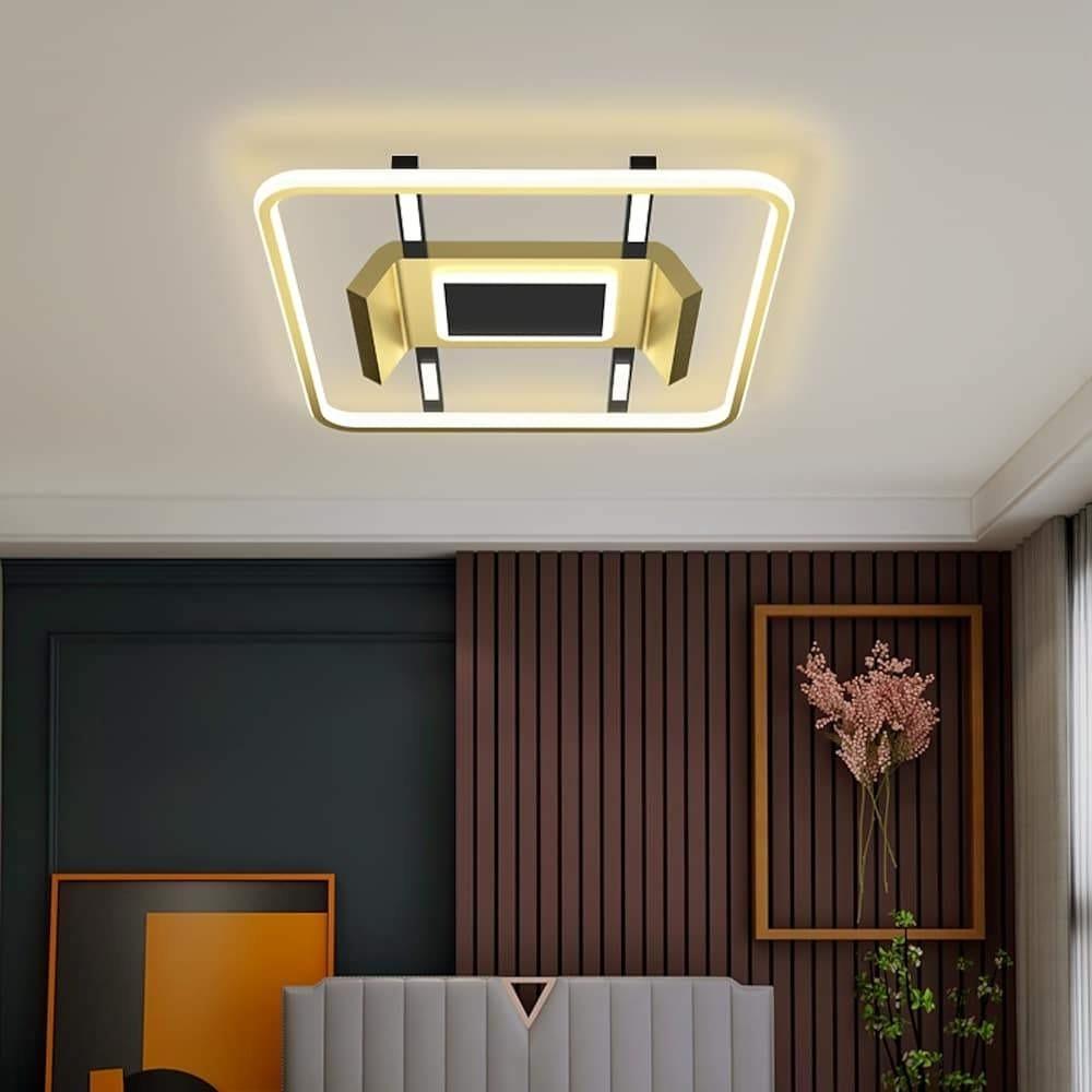 Square Metal Dimmable LED Modern Ceiling Lights Flush Mount Lighting