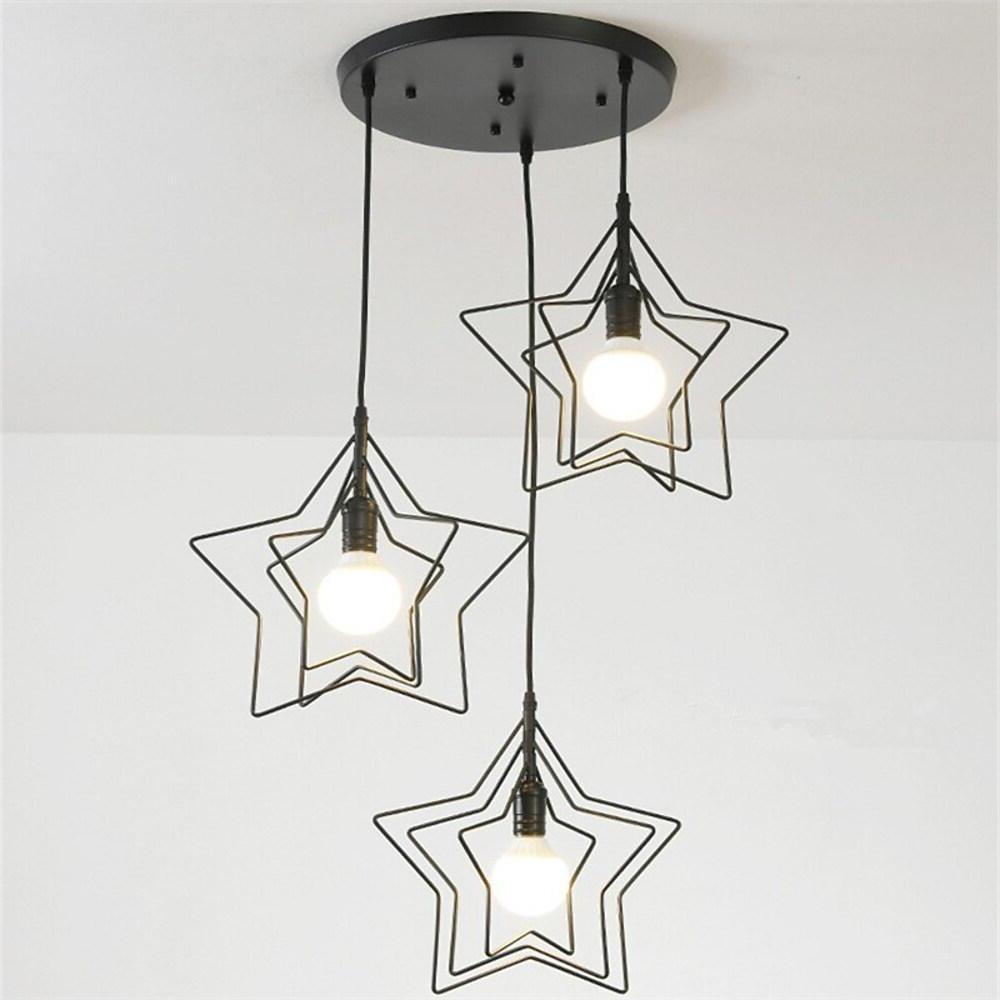 Multi Star Shaped Modern Pendant Lighting Metal Pendant Lighting