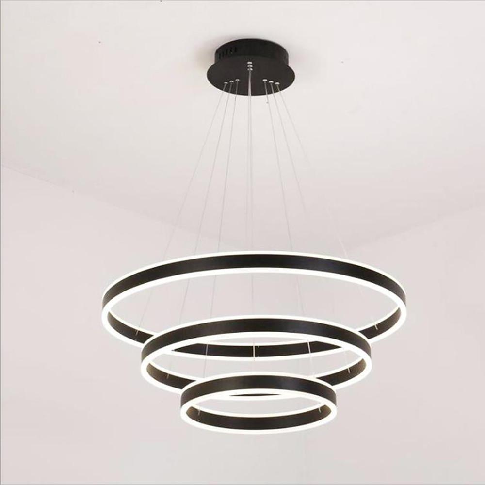 3 Circles Interweaved LED Modern Chandeliers Pendant Light Hanging Lamp