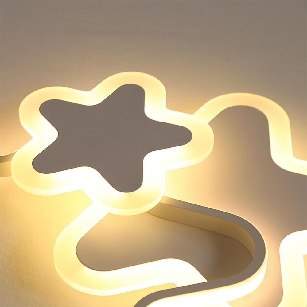 Triple Star Flush Mount Light LED Ceiling Light for Baby Kids Lighting