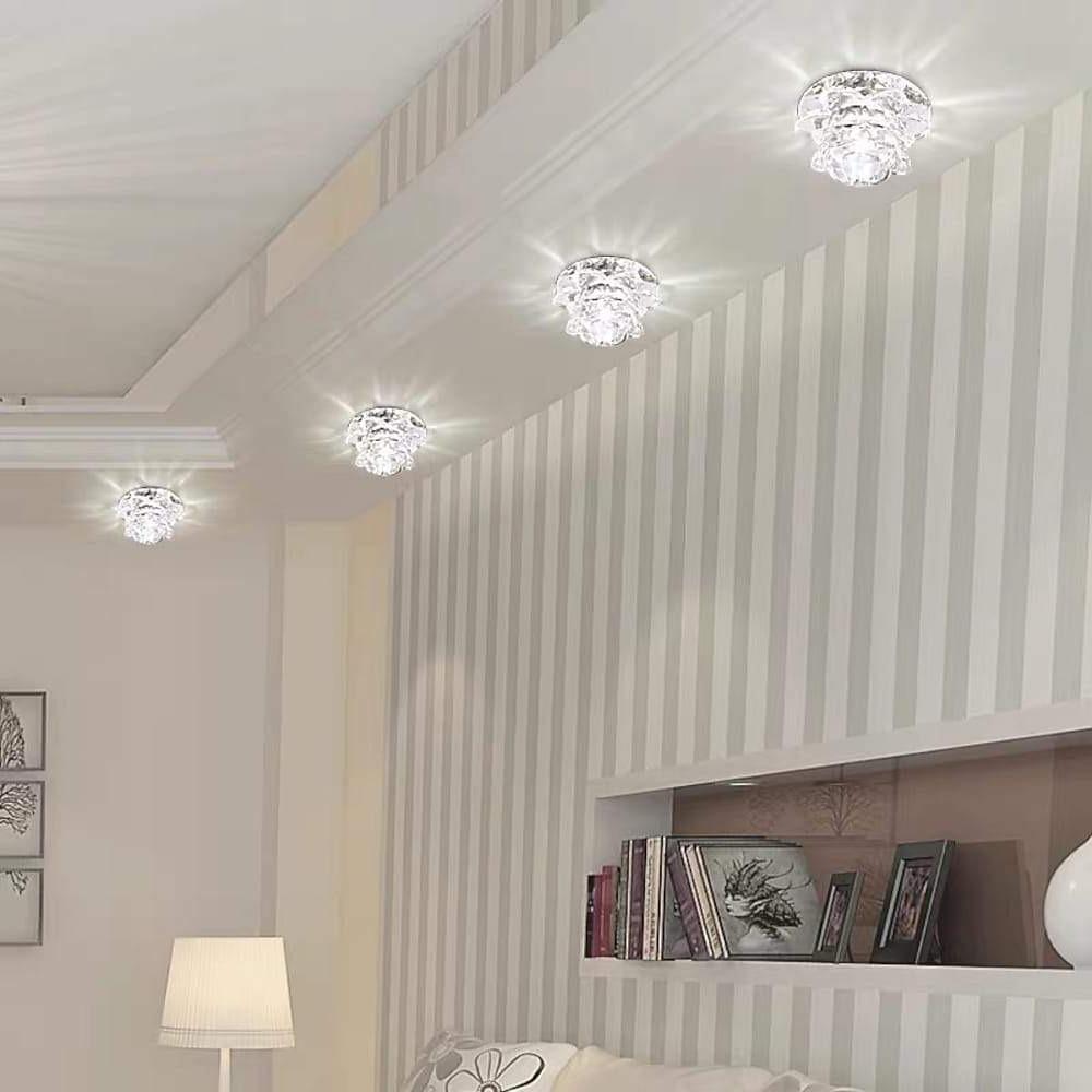 Electroplated Glass Flower Design LED Multi Color Modern Ceiling Lights