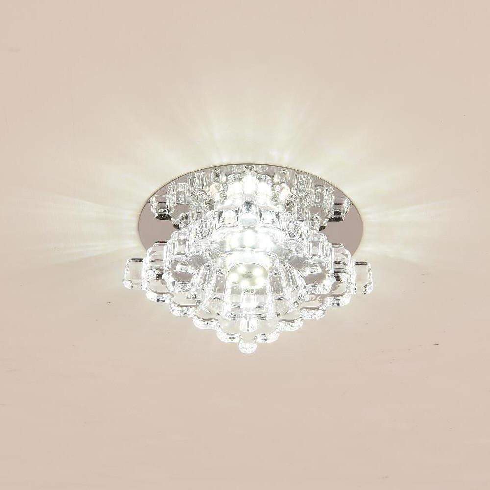 Geometric Chandelier Flush Mount Kitchen Light Fixtures Metal Crystal Ceiling Lights