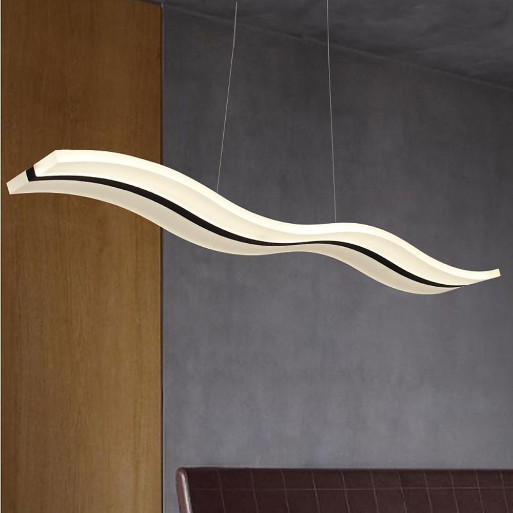 Wavy Acrylic Dimmable LED Modern Pendant Lighting Chandeliers Hanging Lamp