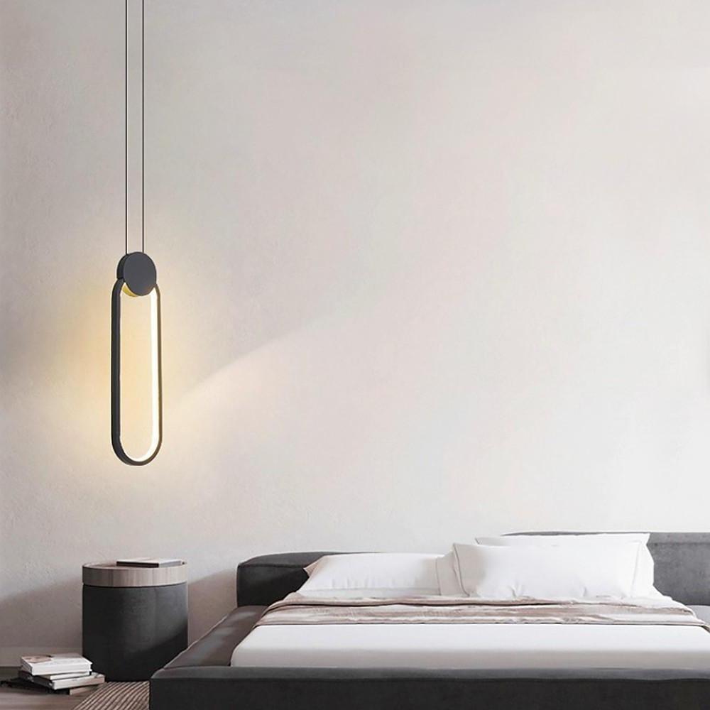 Geometric Shaped LED Black Modern Pendant Lighting Hanging Ceiling Lamp