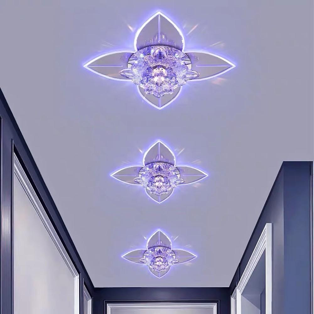 4 Pointed Classic Star LED Multi Color Crystal Modern Ceiling Lights