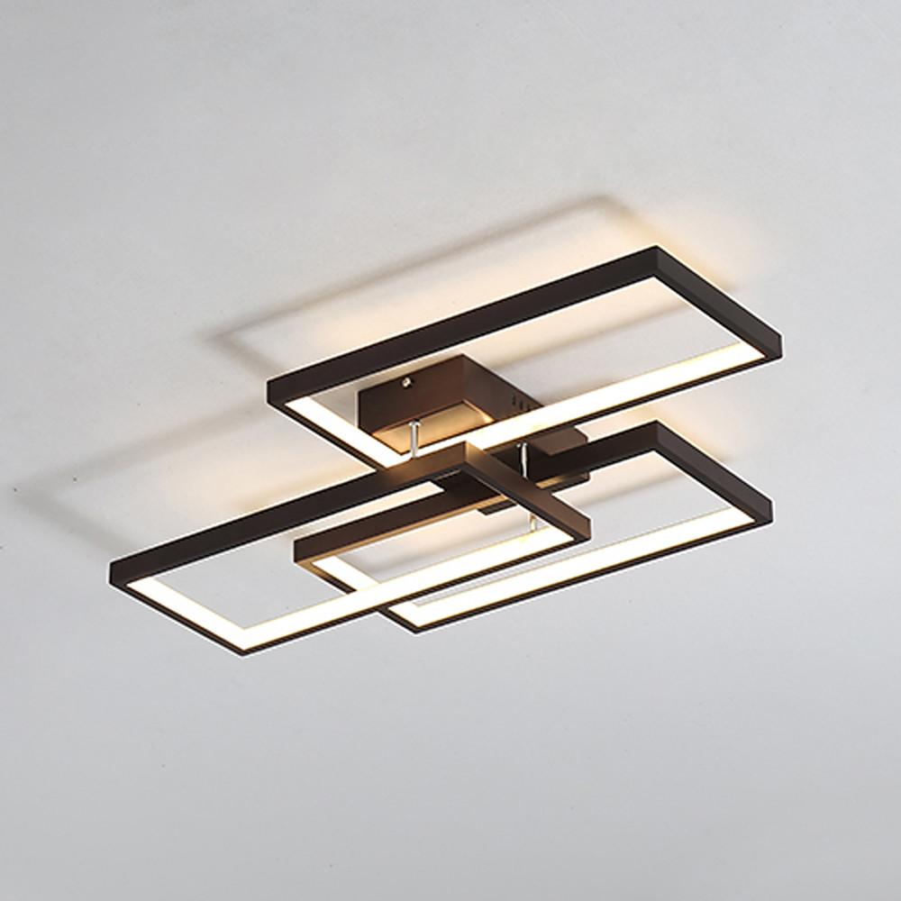 Geometric Rectangle LED Modern Flush Mount Lighting Ceiling Light