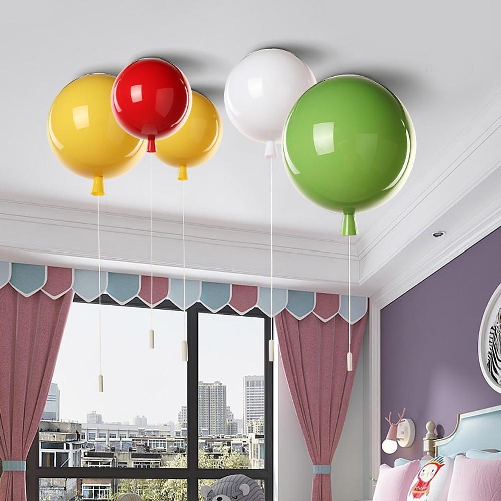 Glass Airballoon Shaped LED Novelty Style Flush Mount Lighting Ceiling Light