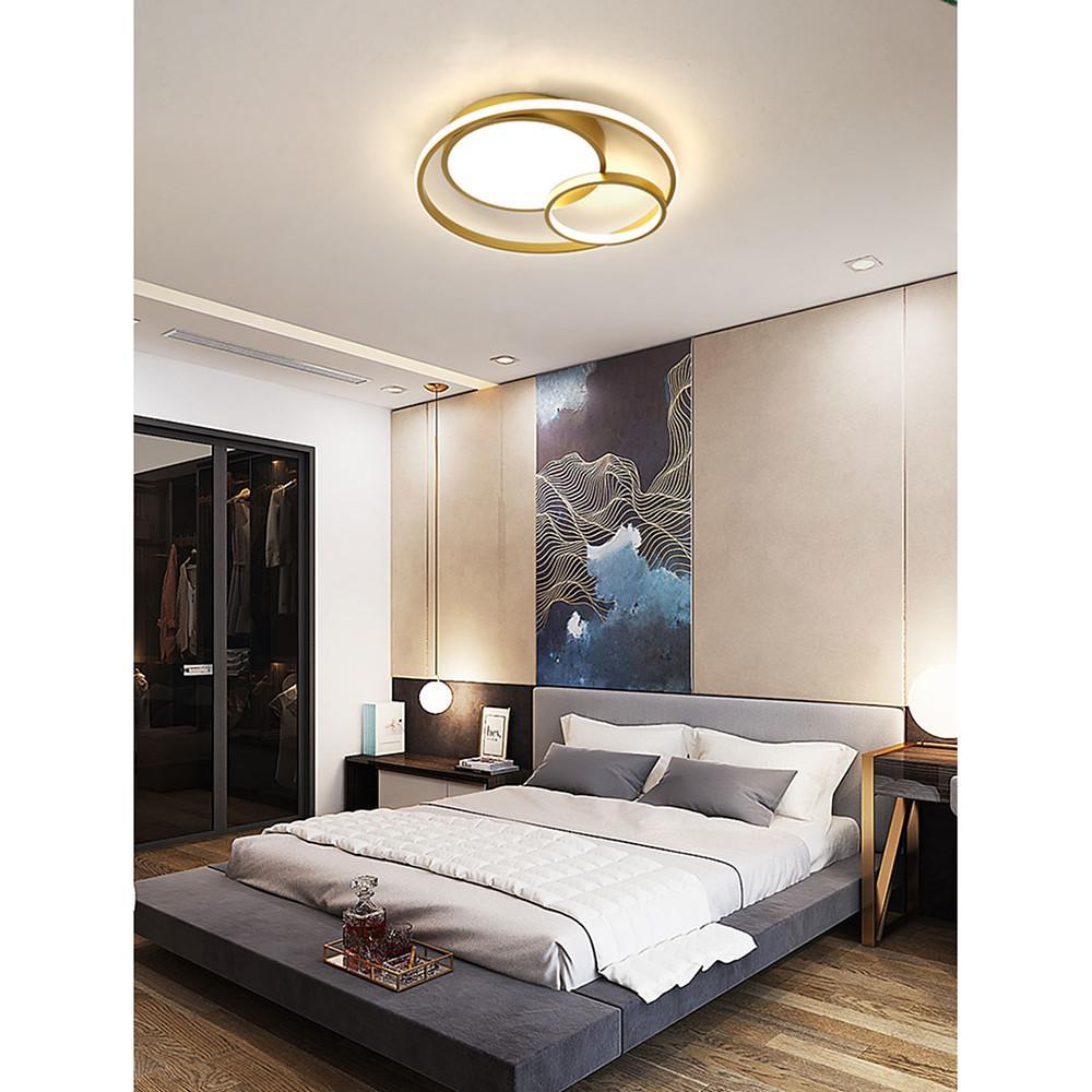 3 Ring Minimalist Acrylic LED Flush Mount Ceiling Light for Bedroom