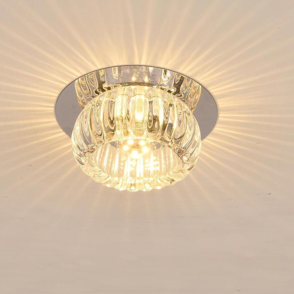 Chandelier Geometric Flush Mount Kitchen Light Fixtures Metal Crystal Ceiling Lights