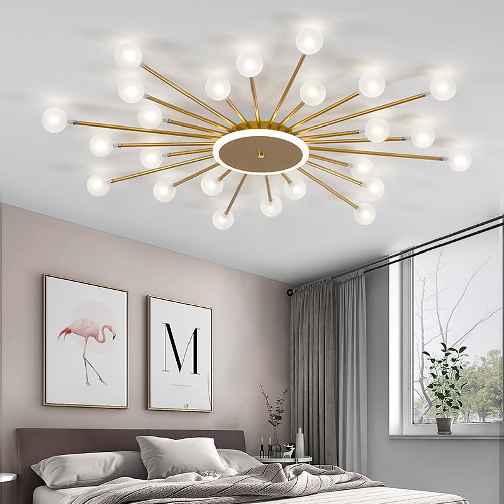 24 Lights LED Glass Metal Nordic Hanging Ceiling Lights Pendant Lights