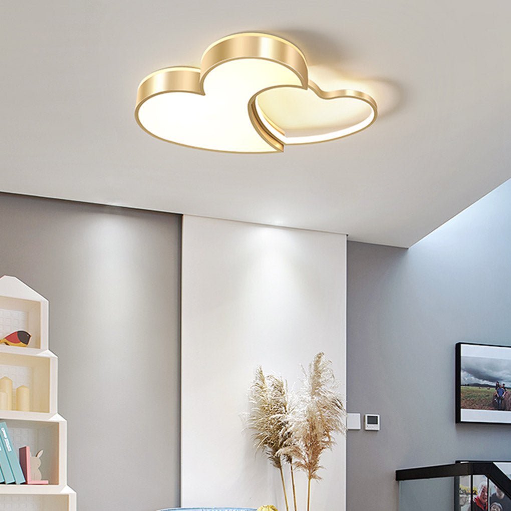 Nordic Creative Heart-shaped High Light Transmittance LED Dimmable Ceiling Lamps