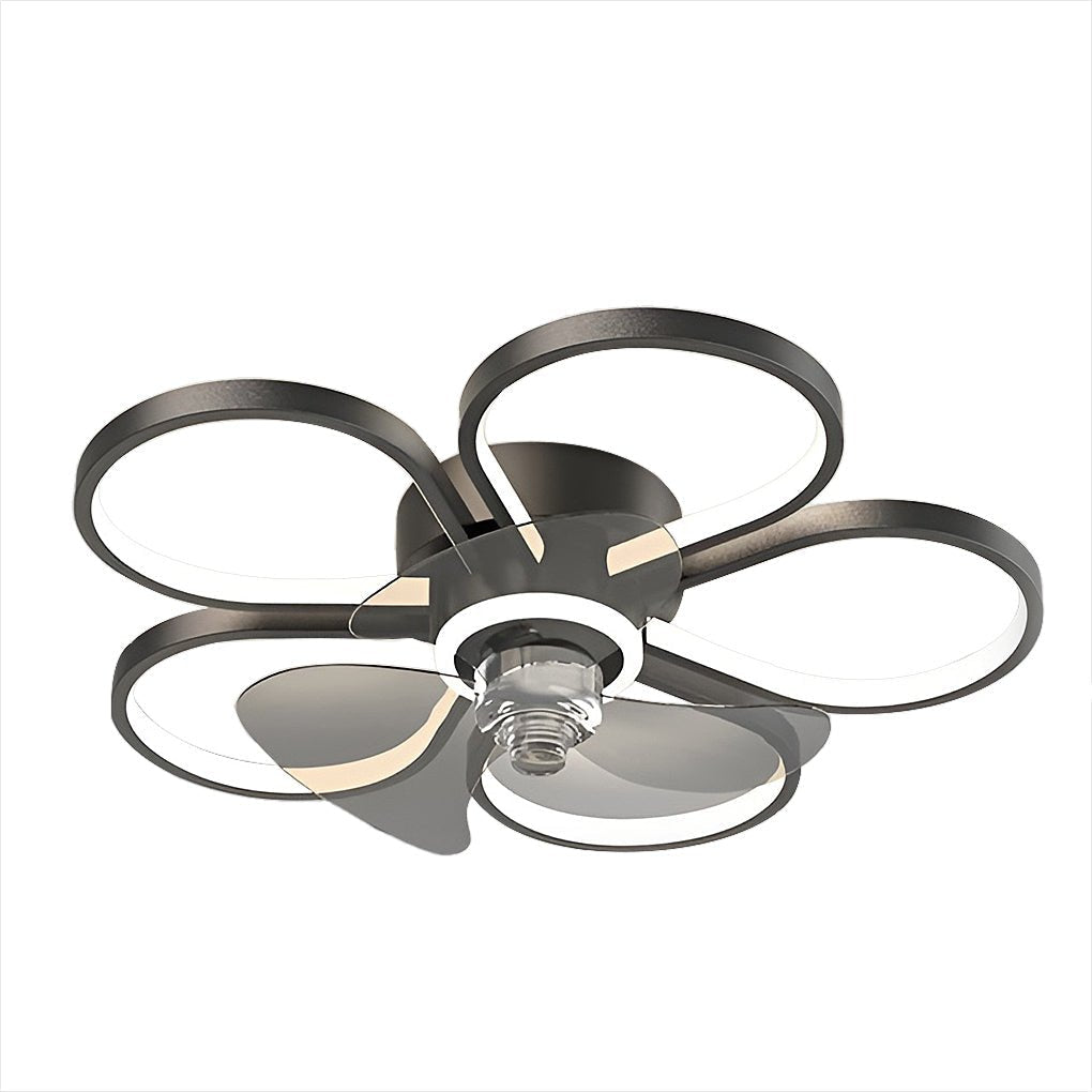 Nordic Flower Ceiling Fan Light LED Flush Mount Ceiling Fan Lamp