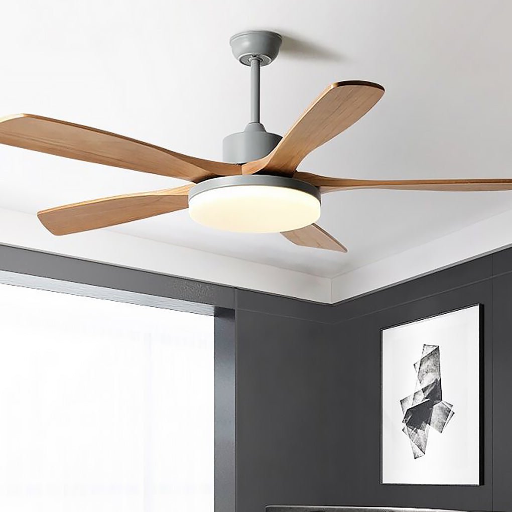 Nordic Frequency Conversion Dimmable LED Ceiling Fan Lamp with Remote Control