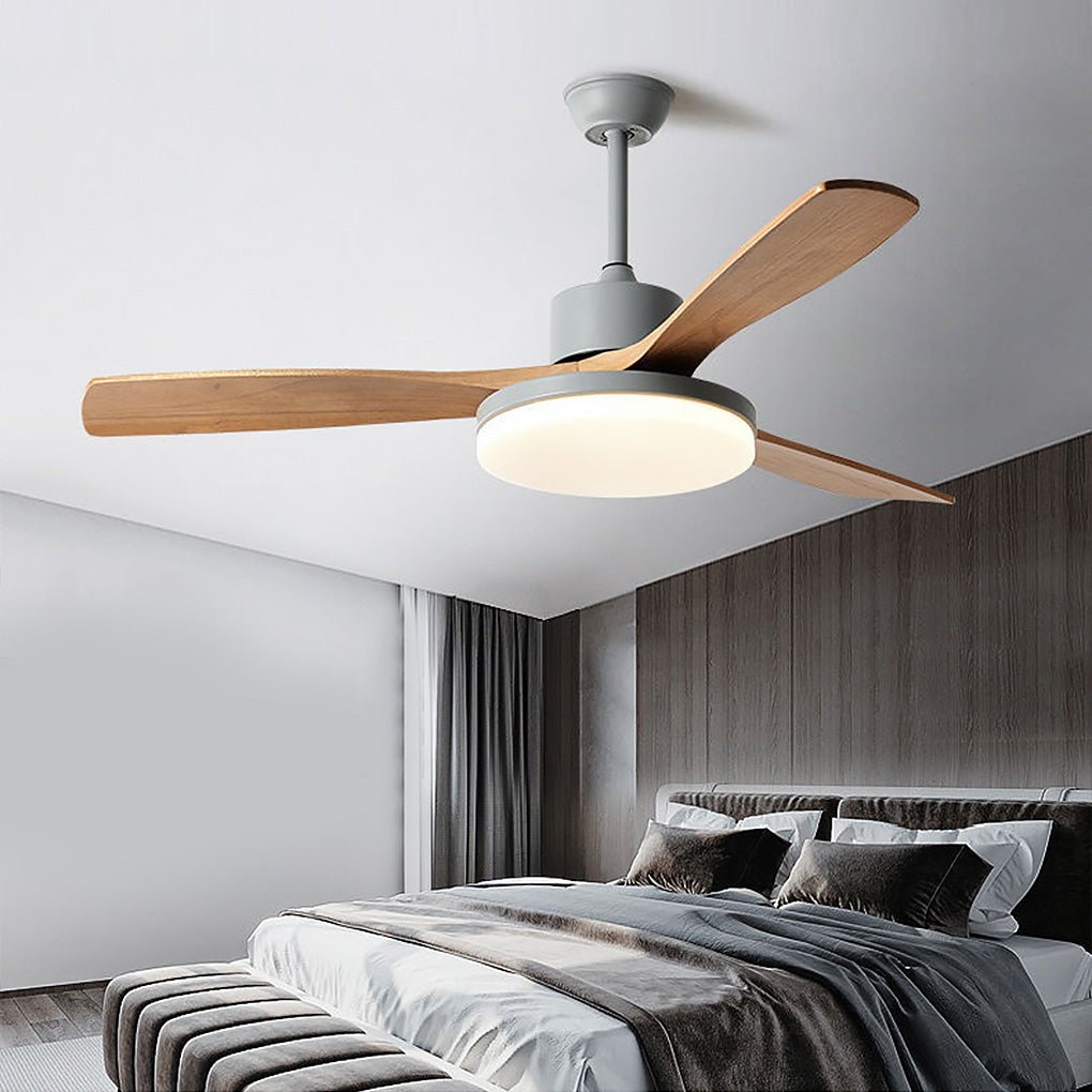 Nordic Frequency Conversion Dimmable LED Ceiling Fan Lamp with Remote Control