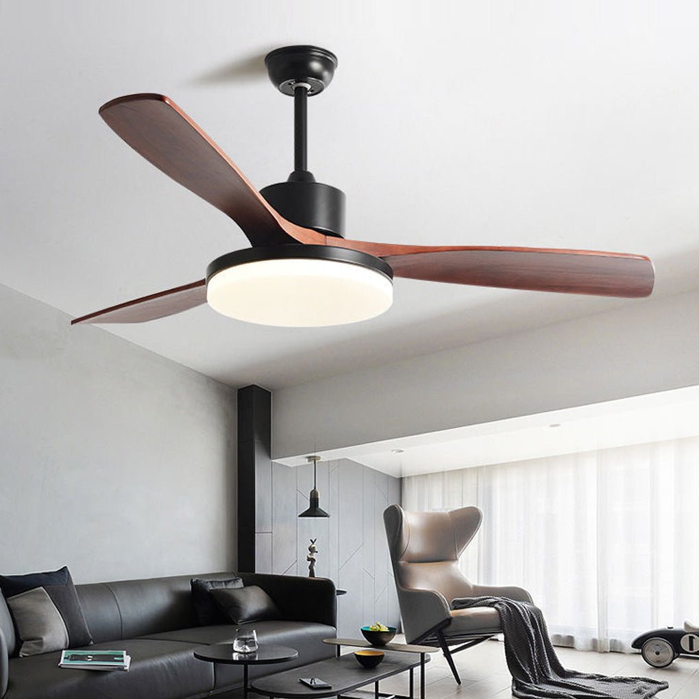 Nordic Frequency Conversion Dimmable LED Ceiling Fan Lamp with Remote Control