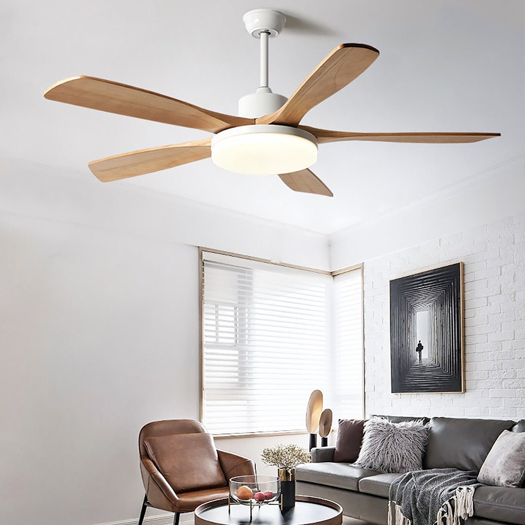 Nordic Frequency Conversion Dimmable LED Ceiling Fan Lamp with Remote Control