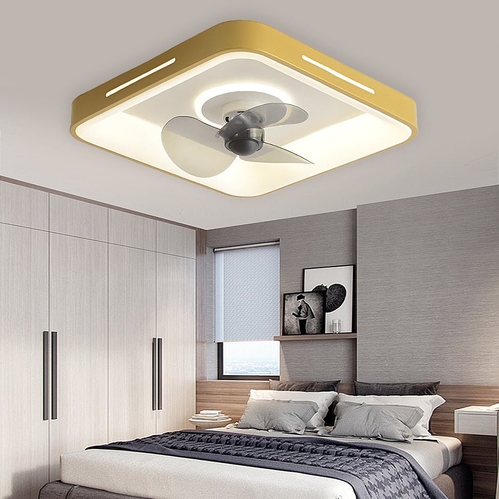 Nordic Inverter Ceiling Fan Light Ultra-thin Silent Ceiling Fan Lamp Intelligent