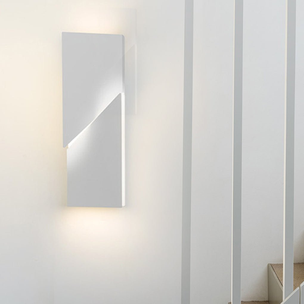 Nordic Minimalist Art Geometric Design Stepless Dimming LED Wall Lamp for Living Room