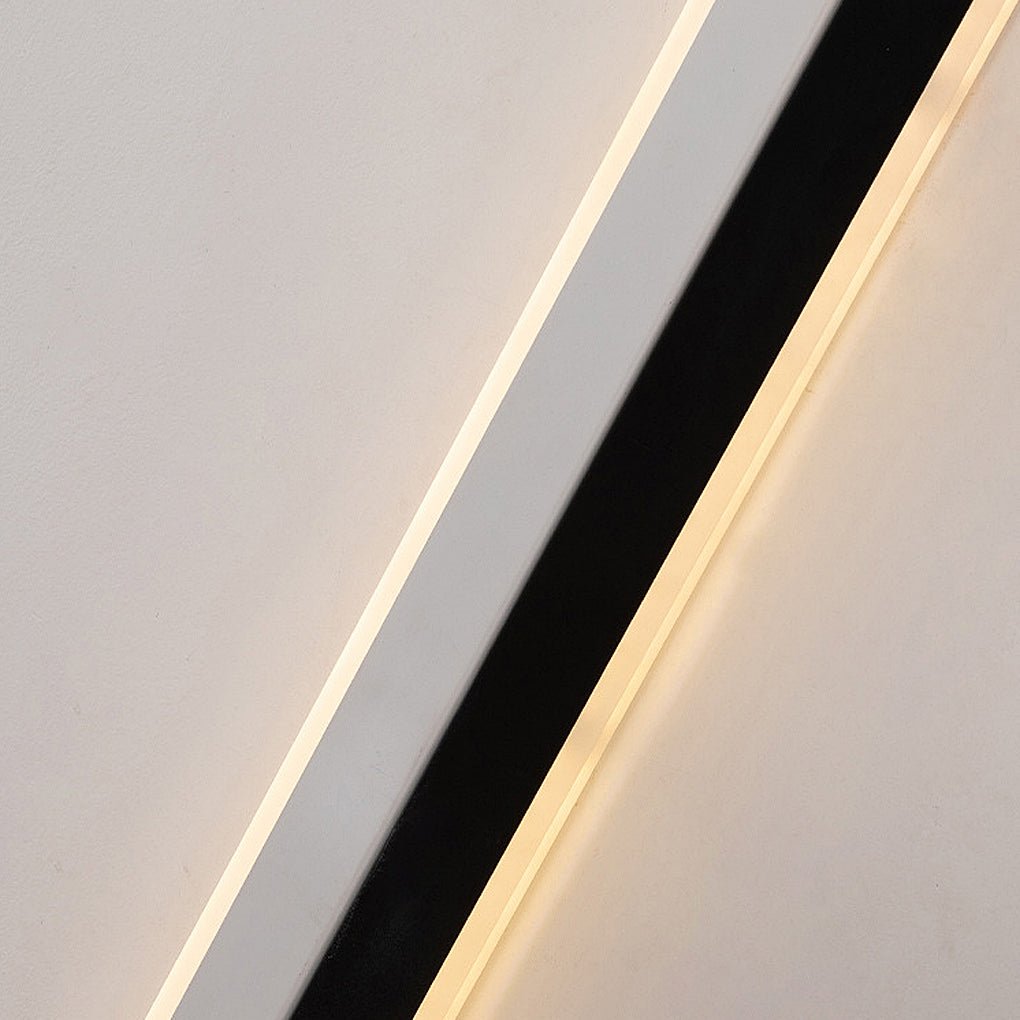 Nordic Minimalist Double Long Strip LED Wall Lamp for Living Room Bedside Aisle