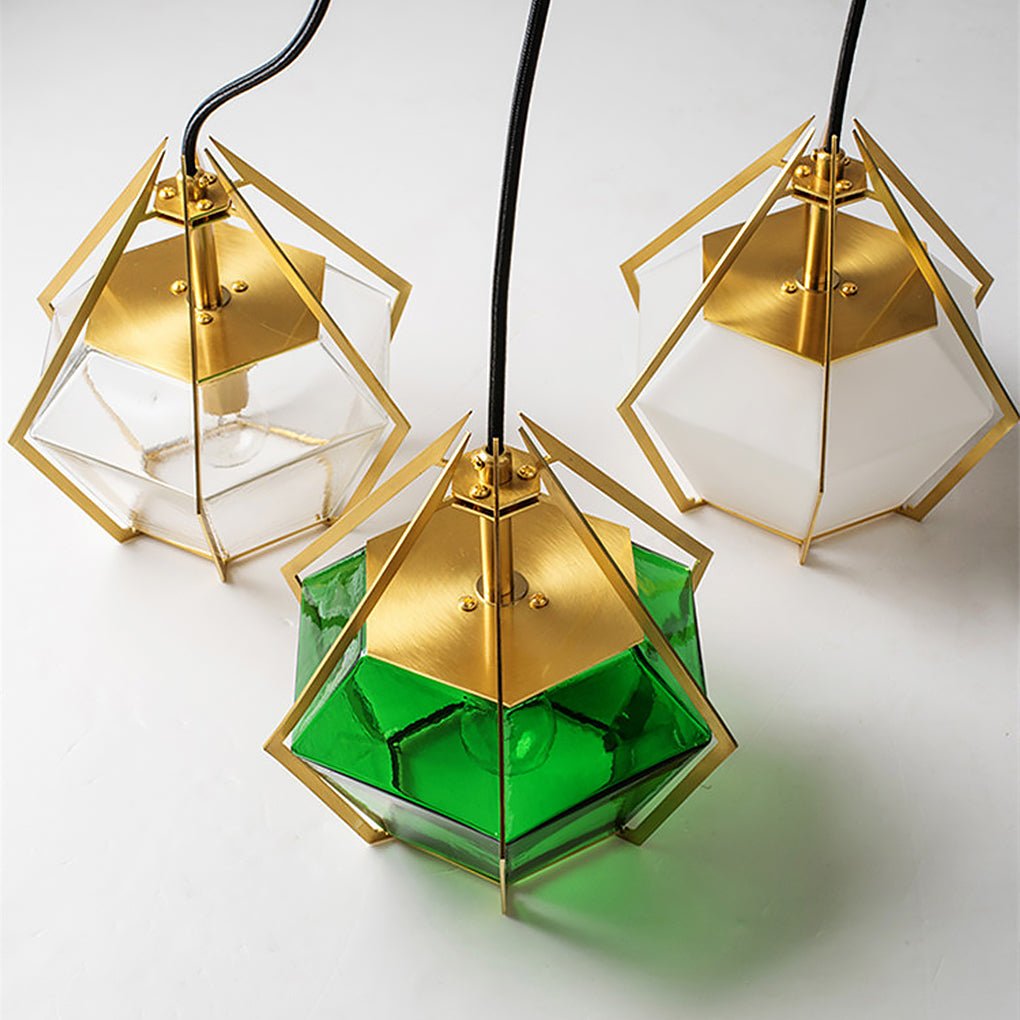 Nordic Postmodern Personality Art Glass Pendant Light for Bedside Bar