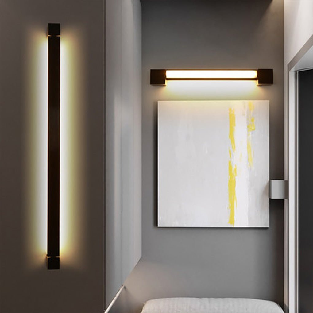 Nordic Ultra-thin Long Strip LED Bedside Background Wall Rotatable Wall Lamp