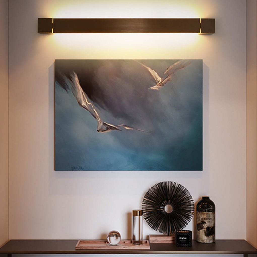 Nordic Ultra-thin Long Strip LED Bedside Background Wall Rotatable Wall Lamp