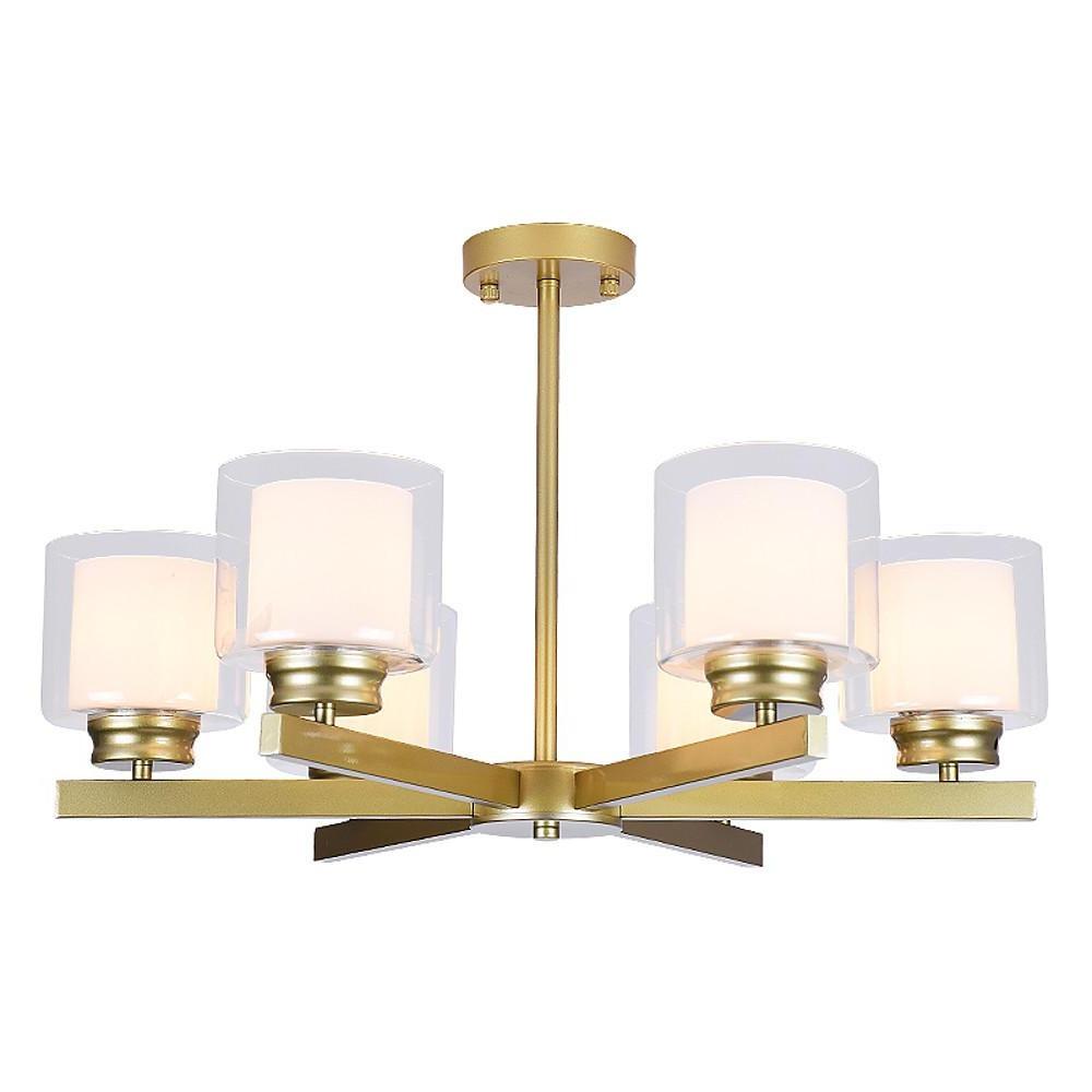 6-light Glass Candlestick Design LED Modern Chandeliers Ceiling Lights