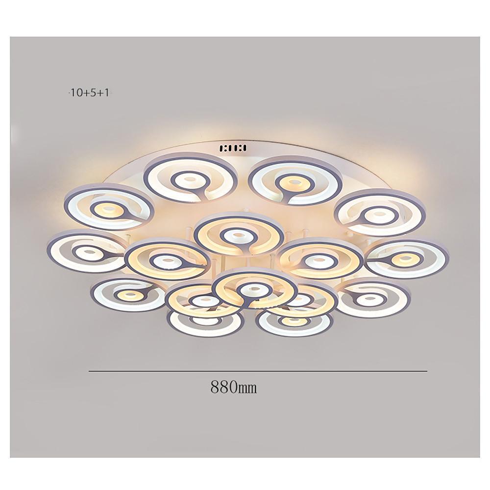 Round Flower Shaped LED Modern Flush Mount Lighting Ceiling Lights Hanging Light