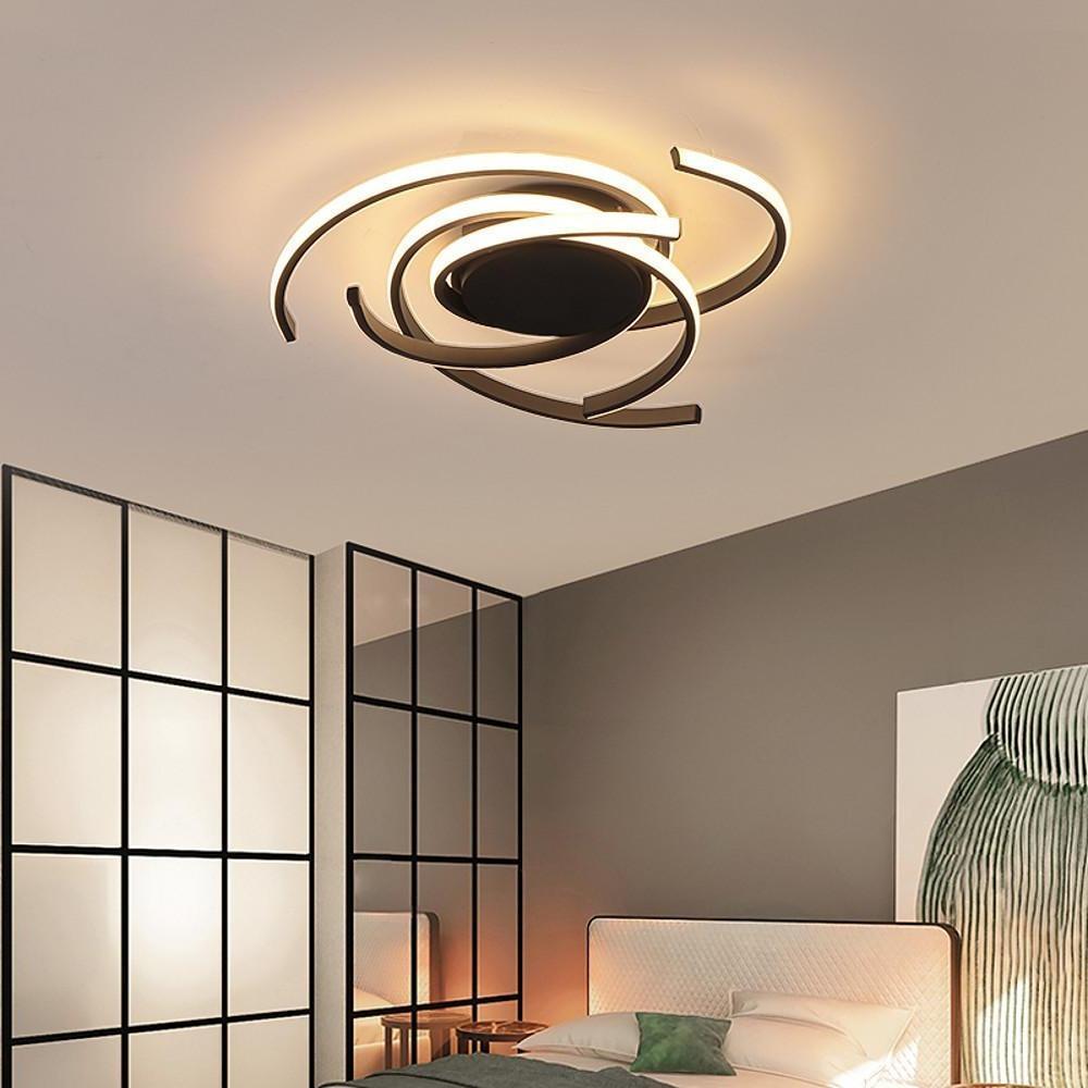 Abstract Curve Dimmable LED Nordic Ceiling Lights Flush Mount Lighting