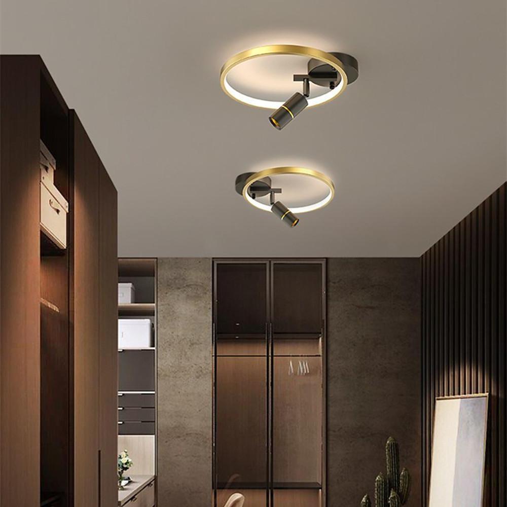 LED Circle Spotlight Modernist Single Dimmable Flush Mount Ceiling Light for Bedroom