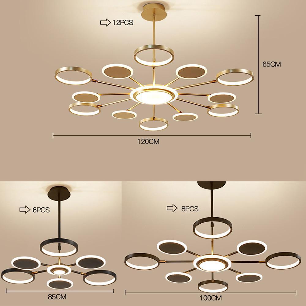 Multi Circle Design Pendant Lighting Acrylic Aluminum Alloy LED Kitchen Lighting Dining Room Lighting Ceiling Light