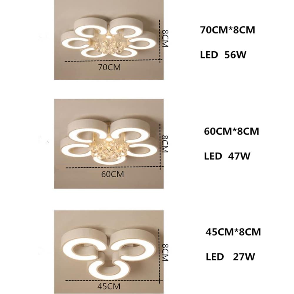 Flower Shaped Dimmable LED Modern Ceiling Lights Flush Mount Lighting